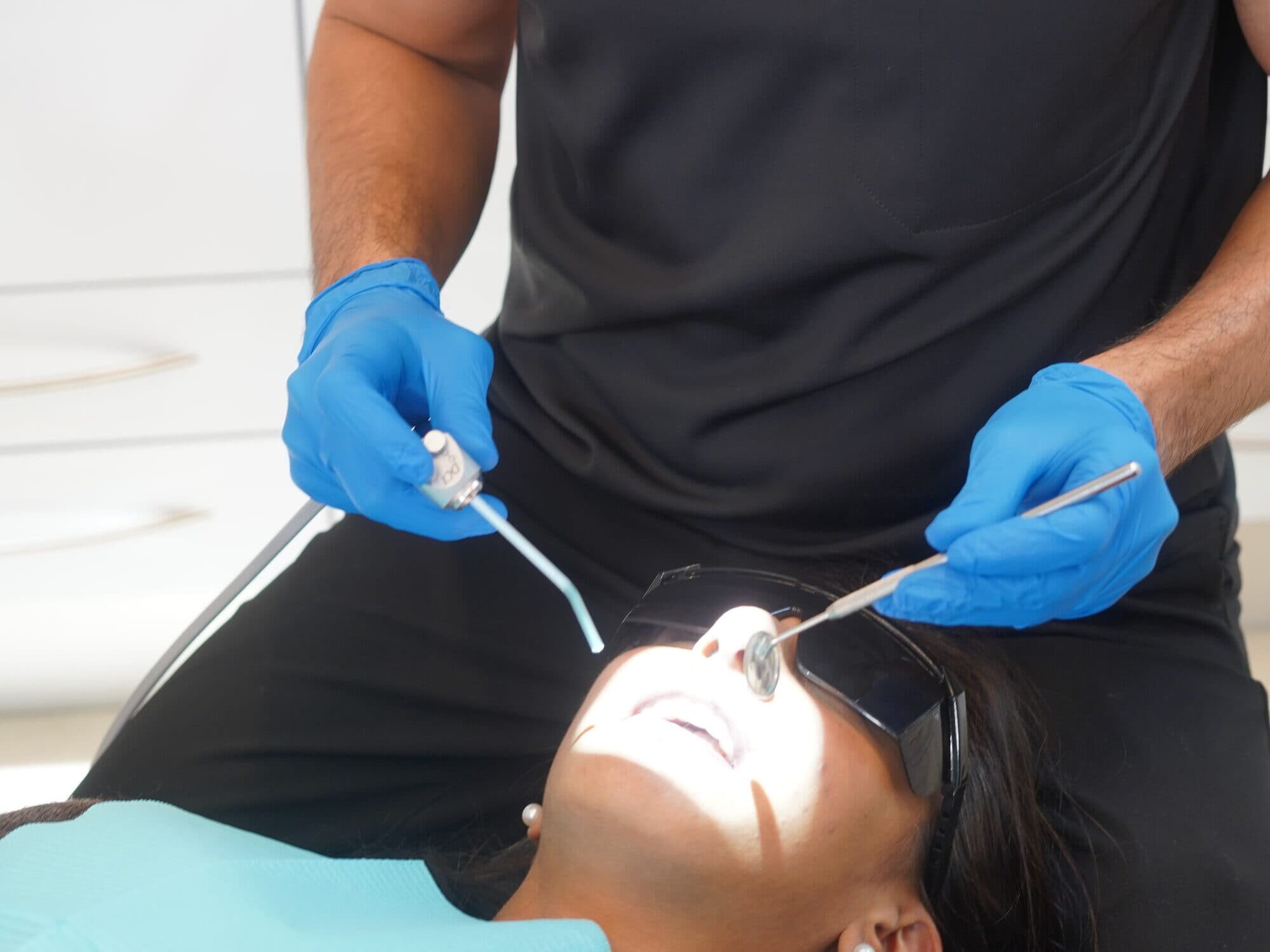 Dental implant treatment under way at Hermes London Dental Clinic