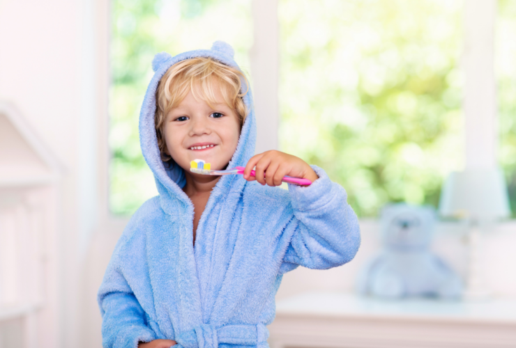 kid brushing teeth - Hermes London Dental Clinic